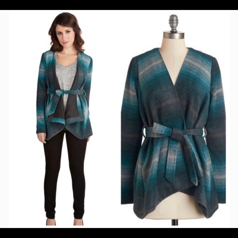 Striped open front jacket from Jack by B.B. Dakota from ModCloth.